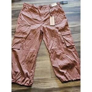 BCBG Generation Parachute Jogger Baggy Wide Leg Pants Size 3XL Activewear NEW